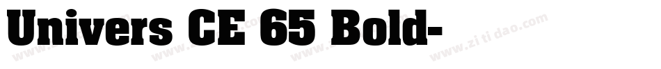 Univers CE 65 Bold字体转换